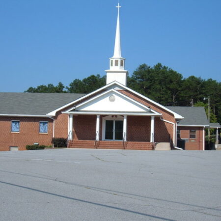 Picture of the front of the church building